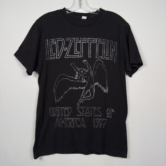 Led Zeppelin Men's T-Shirt Tultex Black Concert Music Size M - Picture 1 of 4